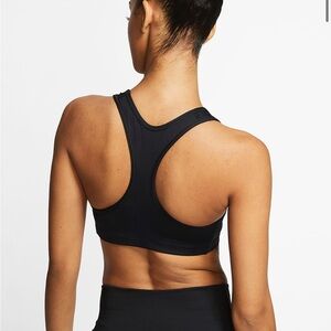 NEW Nike Swoosh Women's Medium-Support Non-Padded Sports Bra BLACK SIZE S
